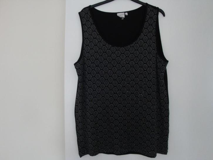Nieuwe SIGNATURE top met zilverkleurig kant. Maat XXL., Kleding | Dames, Grote Maten, Nieuw, Shirt of Top, Zwart, Ophalen of Verzenden