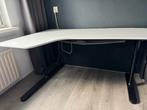 Ikea bureau bekant wit met zwarte poten, Huis en Inrichting, Bureaus, Ophalen, In hoogte verstelbaar, Gebruikt, Bureau