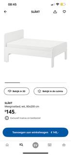 2x släkt  ikea meegroeibed kleuter-kind bruin/wit, Huis en Inrichting, Ophalen, 90 cm, Eenpersoons, Wit