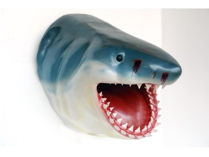 Haaienkop 137 cm - haai muurdecoratie, Verzamelen, Dierenverzamelingen, Nieuw, Ophalen