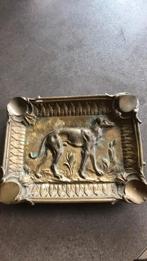 Koperen asbak hazewindhond, Ophalen of Verzenden