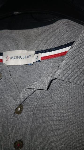 Moncler Polo Shirt - Maat L - Grijs beschikbaar voor biedingen