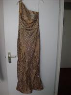 Galajurk met glitter maat 34, Kleding | Dames, Gelegenheidskleding, Galajurk, Bruin, Ophalen of Verzenden, Zo goed als nieuw