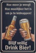 Blijf veilig drink bier reclamebord van metaal wandbord deco, Huis en Inrichting, Woonaccessoires | Tekstborden en Spreuken, Info@deconoord.nl