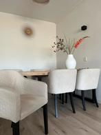 Eetkamerstoelen Goossens 6 stuks creme, Ophalen of Verzenden, Zo goed als nieuw, Rond, 50 tot 100 cm
