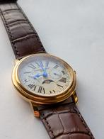Frederique Constant Classics Business Timer FC-270EM4P5, Leer, Polshorloge, Zo goed als nieuw, Ophalen