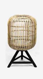 Tafellamp-Lamp-Bamboe-Rotan-Hout-Bohemian-Vloerlamp-H60xD36, Nieuw, Ophalen of Verzenden, Minder dan 50 cm, Hout