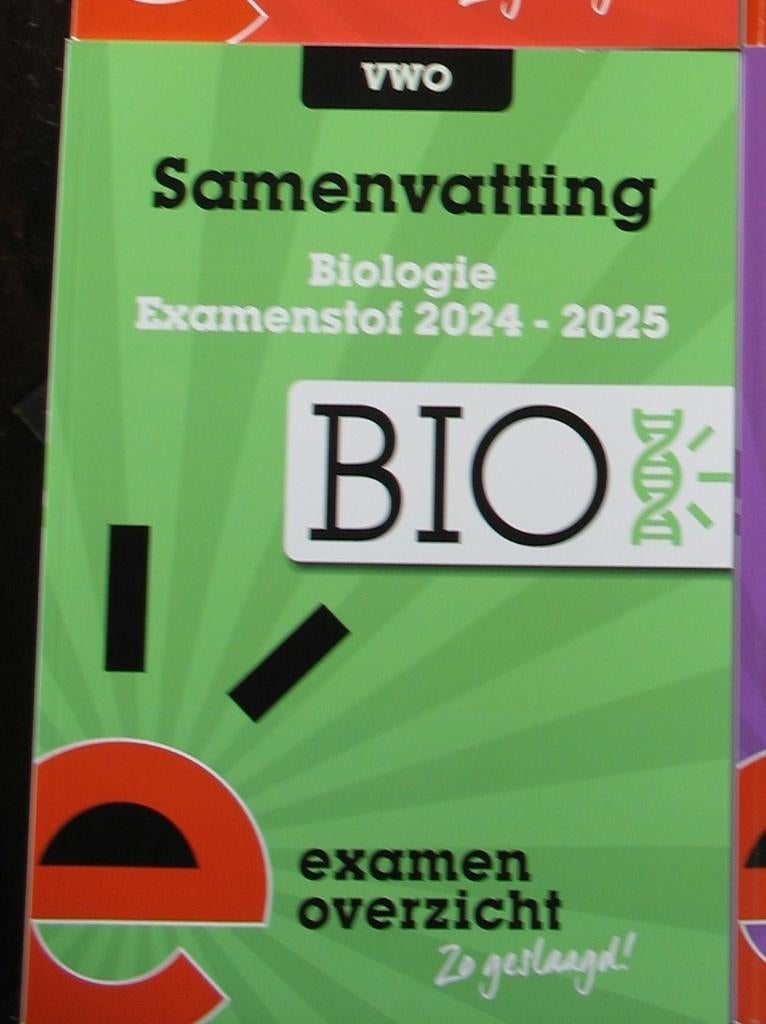 Samenvatting BIOLOGIE Examenstof, Ophalen, Zo goed als nieuw, VWO, Biologie
