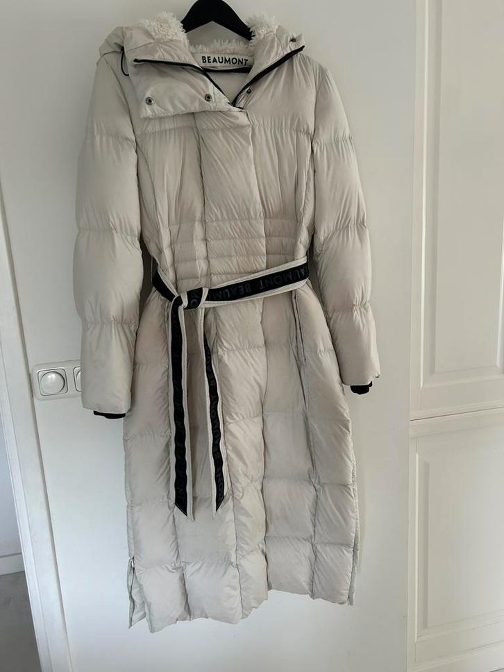 Beaumont lange winterjas 38 met gratis nieuwe shawl, Kleding | Dames, Jassen | Winter, Gedragen, Maat 38/40 (M), Zwart, Ophalen of Verzenden