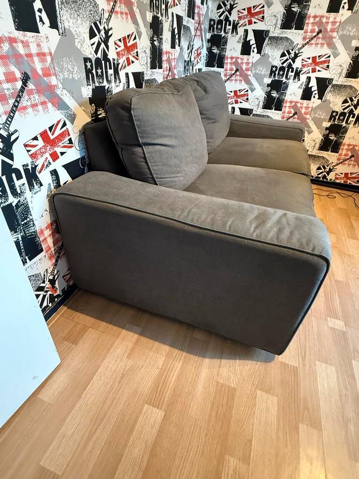 IKEA KIVIK 2-zitsbank - beige/grijs, Huis en Inrichting, Banken | Bankstellen, Gebruikt, Rechte bank, Tweepersoons, 150 tot 200 cm