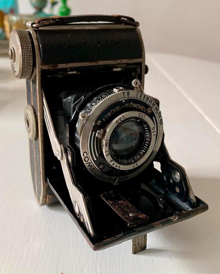 Balda met Compur Rapid lens van Deckel ca 1930, Audio, Tv en Foto, Fotocamera's Analoog, Zo goed als nieuw, Compact, Overige Merken