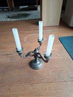 Vintage Tinnen Kandelaar - 3 Armen, Ophalen of Verzenden, Overige materialen