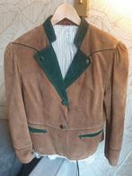 🍁Leren Suède Trachten Jasje - maat 44 46 Oktoberfest stijl, Bruin, Maat 46/48 (XL) of groter, Ophalen of Verzenden, Jasje