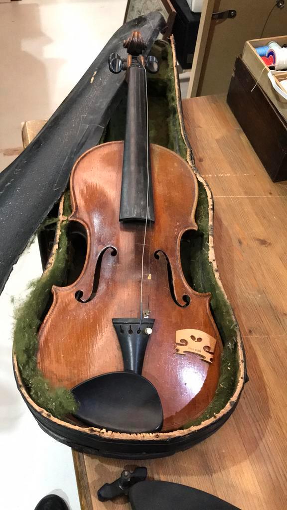 Antieke viool. Otto Stam 1948., Muziek en Instrumenten, Strijkinstrumenten | Violen en Altviolen, Zo goed als nieuw, 4/4-viool