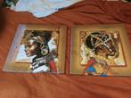 Twee schilderijen Afrikaanse vrouwen, Ophalen of Verzenden
