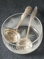 TWEE ROOMLEPELS ZILVER, W.O. 1 BIEDERMEIER LEPEL, Verzenden, Zilver