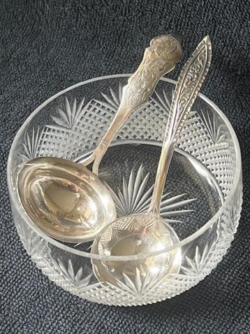 TWEE ROOMLEPELS ZILVER, W.O. 1 BIEDERMEIER LEPEL beschikbaar voor biedingen