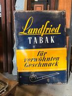Landfried Tabak emaille reclamebord antiek en groot, Verzamelen, Ophalen, Reclamebord, Zo goed als nieuw, X