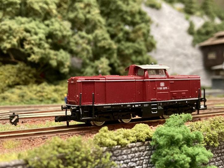 Fleischmann N-spoor 7230 - V100 met LED verlichting, Hobby en Vrije tijd, Modeltreinen | N-Spoor, Zo goed als nieuw, Locomotief