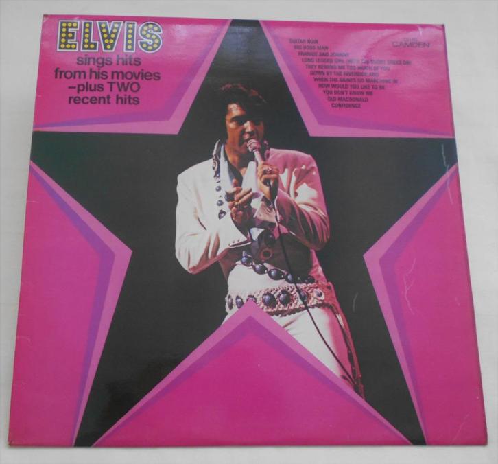 LP- ELVIS  - Sings hits from his movies  - Plus ..., Cd's en Dvd's, Vinyl | Pop, Gebruikt, 1960 tot 1980, Overige formaten, Ophalen of Verzenden