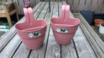 Oudroze bloempotten van Elho voor aan balkon of schutting, Tuin en Terras, Bloembakken en Plantenbakken, Kunststof, Minder dan 30 cm