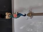 Twee pauwkandelaars handgemaakt en beschilderd 29cm hoog, Overige kleuren, 25 tot 50 cm, Nieuw, Ophalen of Verzenden