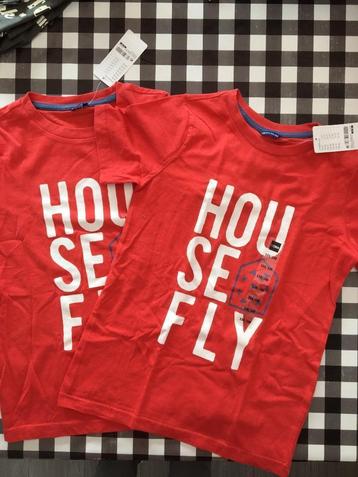 Nieuw 2 T-shirt rood/roze merk Hema rood 134 - 140 tweeing beschikbaar voor biedingen