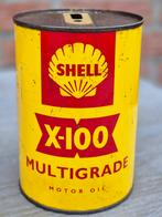 Shell X-100 Multigrade Motor Olie blik, Verzamelen, Ophalen of Verzenden, Gebruikt, Overige