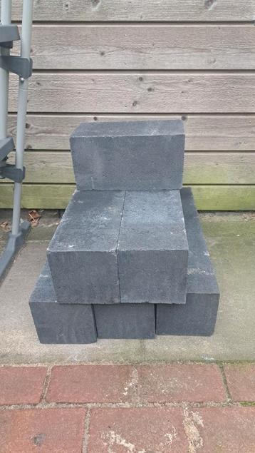 5 Stapelblokken antraciet/grijs 15x15x60 nieuw Stonewish beschikbaar voor biedingen