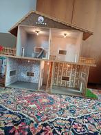 Vintage poppenhuis met verlichting, Verzamelen, Poppenhuizen en Toebehoren, Ophalen, Gebruikt, Poppenhuis