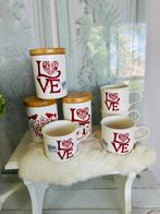 Portmeirion Love Jan Constatine potten en mokken nieuw, Ophalen, Nieuw, Kop(pen) en/of Schotel(s), Boerenbont