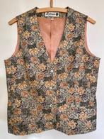 groen-bruin gebloemd katoenen gilet van Scarva, Maat 38/40 (M), Overige kleuren, Scarva, Nieuw