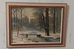 Haagsche Bos; schilderij naar Louis Apol; ongesigneerd, Antiek en Kunst, Kunst | Schilderijen | Klassiek, Ophalen of Verzenden