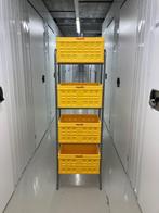 Krattenrek met 4 vouwbare kratten, Doe-het-zelf en Verbouw, Kratten en Dozen, Ophalen, 40 tot 60 cm, Opvouwbaar, 50 tot 75 cm