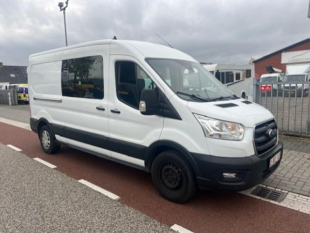 Ford Transit 350 2.0 TDCI DC 7P L3H2 AIRCO KLIMA NAVI, Auto's, Bestelauto's, Bedrijf, Te koop, ABS, Achteruitrijcamera, Airconditioning