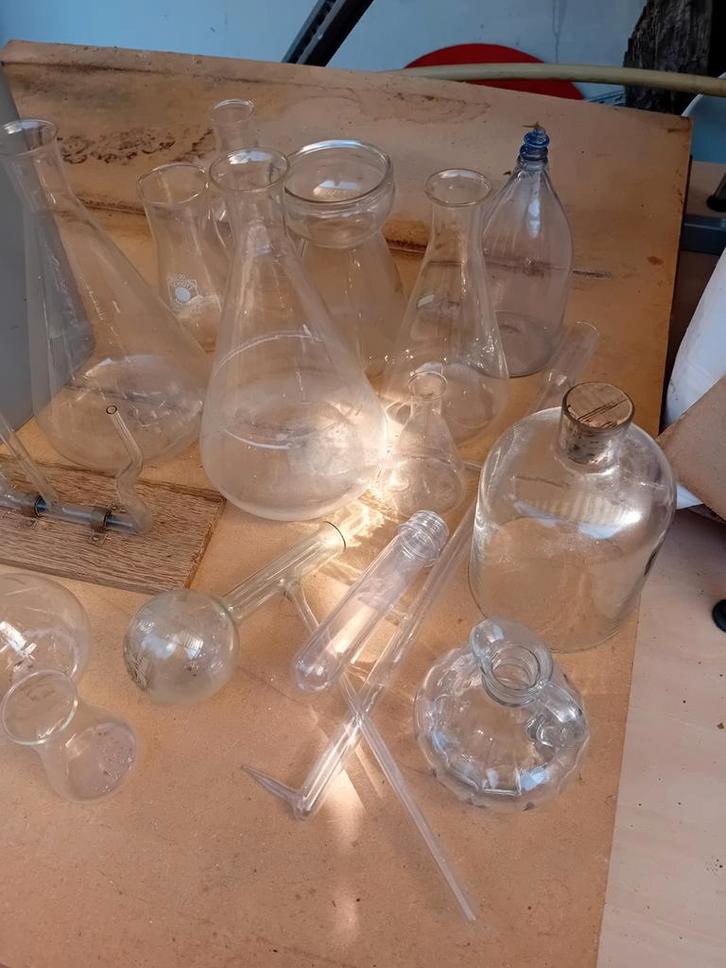 Vintage Laboratorium Glaswerk Collectie, Antiek en Kunst, Antiek | Glas en Kristal, Ophalen