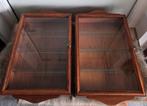 2 Houten wandkasten vitrinekasten, Antiek en Kunst, Ophalen