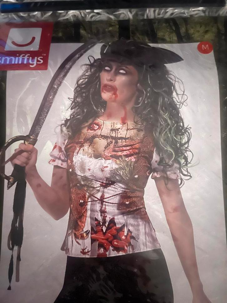 Zombie Piraat T-shirt Smiffys - Maat M - Nieuw!, Kleding | Dames, Carnavalskleding en Feestkleding, Nieuw, Kleding, Halloween