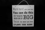 Houten Spreukbord Dream Big Wandbord, Ophalen of Verzenden, Zo goed als nieuw