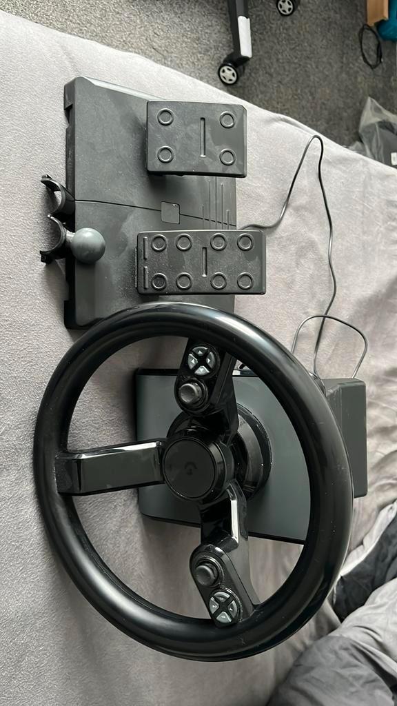 Logitech Saitek stuur&pedalen, Computers en Software, Joysticks, Gebruikt, Ophalen