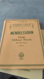 Mendelssohn Songs without words, Ophalen of Verzenden, Zo goed als nieuw, Artiest of Componist, Piano