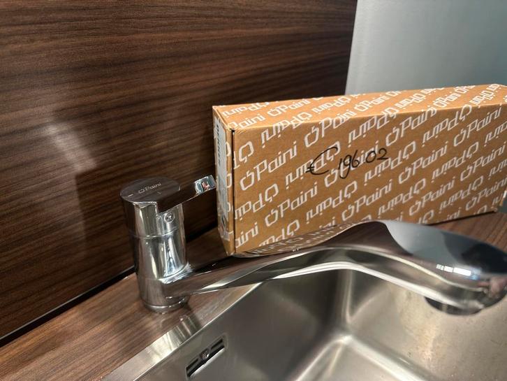 Paini Keukenkraan - Nieuw in doos!, Doe-het-zelf en Verbouw, Sanitair, Nieuw, Kraan, Chroom, Ophalen of Verzenden