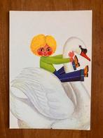 Vintage Kinder Postkaart - Zwaan, Ophalen of Verzenden, 1960 tot 1980, Ongelopen, Kinderen