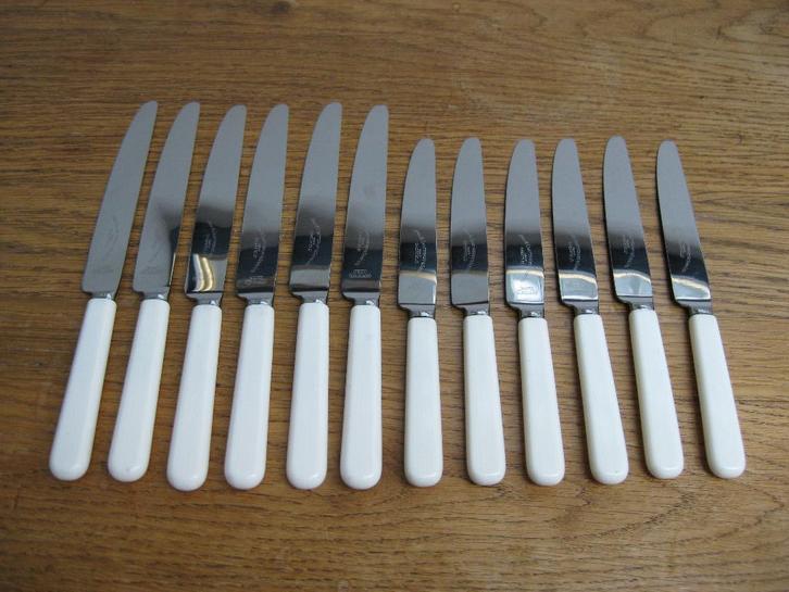 Messen, benen heft, diner- en dessertmessen, retro, vintage, Antiek en Kunst, Antiek | Bestek, Ophalen of Verzenden