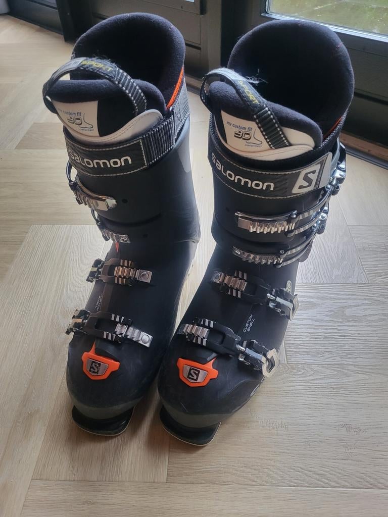 Salomon skischoenen maat 46/47 - Custom fit, Sport en Fitness, Skiën en Langlaufen, 160 tot 180 cm, Schoenen, Zo goed als nieuw