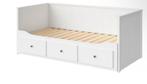 IKEA uitschuif bed, 190 cm of minder, 80 cm, Gebruikt, Wit