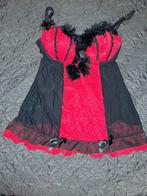 Babydoll Rood & Zwart, Generic, Verzenden, Rood, Nachtkleding