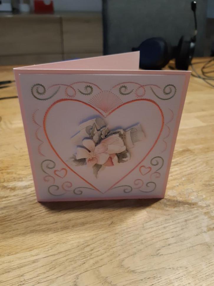 Borduur-Bloemstuk(1010), Hobby en Vrije tijd, Kaarten | Zelfgemaakt, Nieuw, Overige thema's, Ophalen of Verzenden