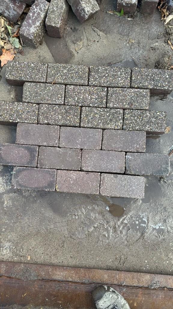 gebruikt betonklinkers bkk heide / paars 8 dik, Tuin en Terras, Tegels en Klinkers, Gebruikt, Klinkers, Beton, Ophalen of Verzenden