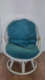 Vintage grote rotan stoel, Ophalen, Gebruikt, Wit, Vintage